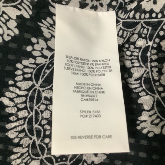 CAbi Jacket Black & White Polka Dot w/ Ribbon Size 4 - Picture 6 of 8